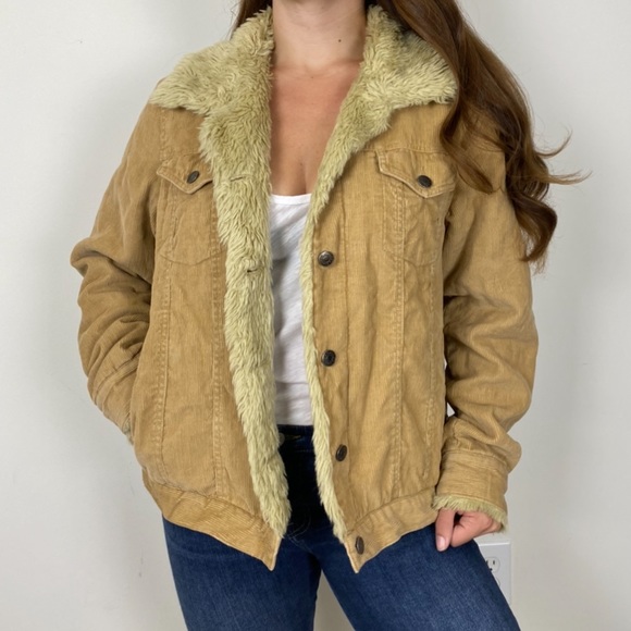 fur lined corduroy jacket